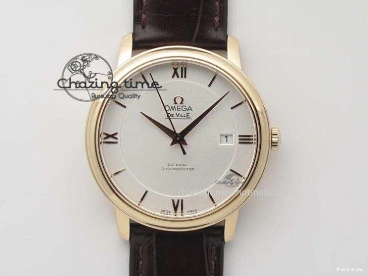 0312 Timeless De Ville Prestige Real PR SS ZF 1:1 Best Edition Gray Dial Blue Markers on Blue Leather Strap MIYOTA 7936